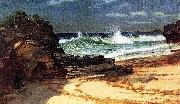 Albert Bierstadt Beach at Nassau France oil painting artist